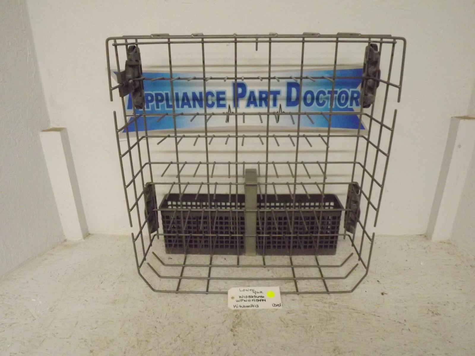 KitchenAid Dishwasher W10525646 WPW10195494 Lower Rack Used KitchenAid Dishwasher W10525646 WPW10195494 Lower Rack Used